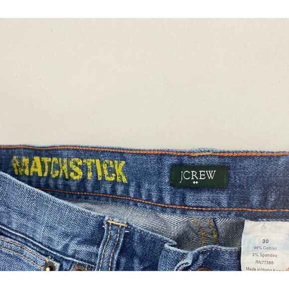 J. Crew Matchstick Jeans Crop Blue Stretch Mid Rise - Size 30 - Picture 4 of 8